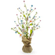 Twinkling Easter Elegance: LED Illuminated Tree Adorned with Decorative Eggs in Multi color,  shape