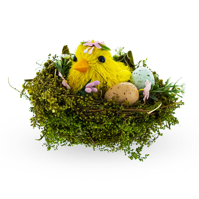 Nestled Chick Amidst Colorful Treasures in Multi color