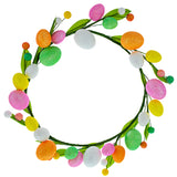 Styrofoam Glistening Easter Egg Wreath 12 Inches Tall in Multi color Round