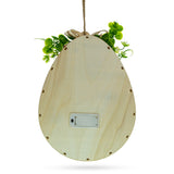 Illuminated LED Wooden Easter Egg Hanging Decor ,dimensions in inches: 12.5 x 1.5 x 9.1
