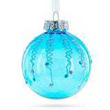 Turquoise Delight: Set of 12 Plastic Ball Christmas Ornaments , dimensions in inches: 3.9 x 3.1 x 3.1
