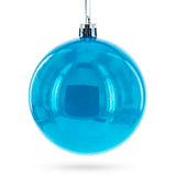 Turquoise Delight: Set of 12 Plastic Ball Christmas Ornaments