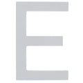 Arial Font White Painted MDF Wood Letter E (6 Inches) in White color