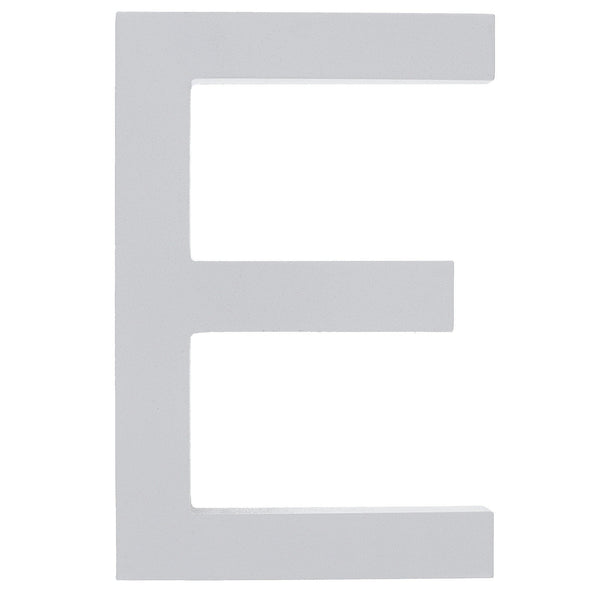 Arial Font White Painted MDF Wood Letter E (6 Inches) by BestPysanky