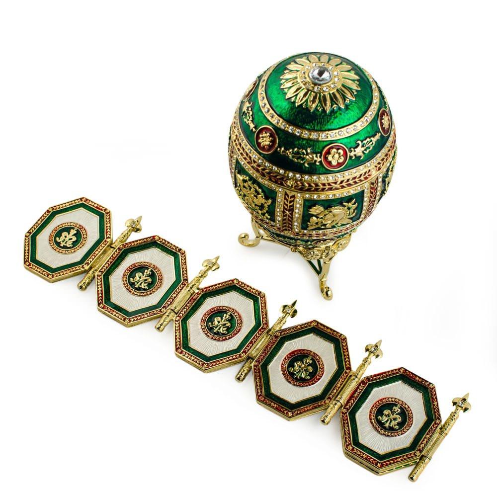 1912 Napoleonic Royal Imperial Easter Egg , dimensions in inches: 6.5 x 3.5 x 3.5