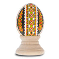 Authentic Blown Real Eggshell Ukrainian Easter Egg Pysanka in Red color Oval