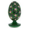 Wood 1907 Rose Trellis Royal Wooden Egg in Green color Oval