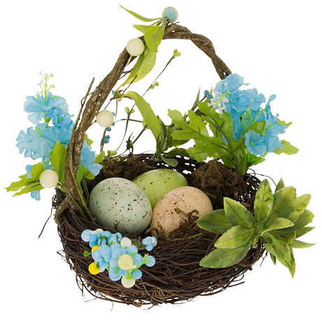 Shop Set of 3 Easter Baskets with Eggs and Spring Flowers. Buy Easter Centerpieces Multi   for Sale by Online Gift Shop BestPysanky Easter decorations Easter decorative baskets