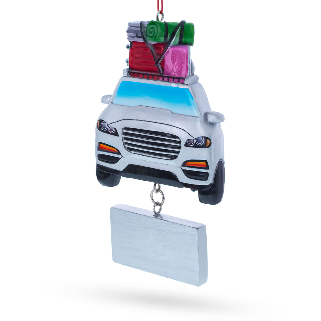 Are We There Yet Family Vacation Road Trip Resin Christmas OrnamentChina , dimensions in inches: 5.1 x 0.9 x 3