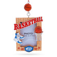 Basketball All Star Memory Photo Frame Resin Christmas Ornament in Multi color Figurine