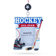 Hockey All Star Photo Frame Resin Christmas Ornament in White color Figurine