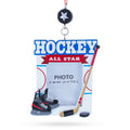 Hockey All Star Photo Frame Resin Christmas Ornament in White color Figurine