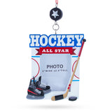 Hockey All Star Photo Frame Resin Christmas Ornament in White color Figurine