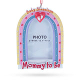 Mommy to Be Baby Blessings Photo Frame Resin Christmas Ornament in Multi color Figurine