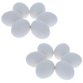 Set of 12 White Miniature Ceramic Bird Eggs 1.2 Inches in White color Oval