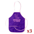 Set of 3 Egg Decorating Apron with Pockets 17.25 Inches in Multi color,  shape