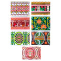 7  Red & Black Deer, Birds & Florals Ukrainian Easter Egg Decorating Wraps Heat Shrink Sleeves in Multi color Rectangular