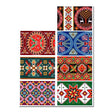 7  Geometric & Star Motifs Ukrainian Easter Egg Decorating Wraps Heat Shrink Sleeves in Multi color Rectangular