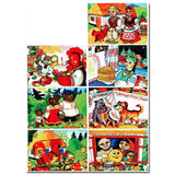7 Ukrainian Folk Tales Easter Egg Decorating Wraps Heat Shrink Sleeves in Red color Rectangular