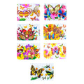 7 Butterflies Ukrainian Easter Egg Decorating Wraps Heat Shrink Sleeves in Multi color Rectangular