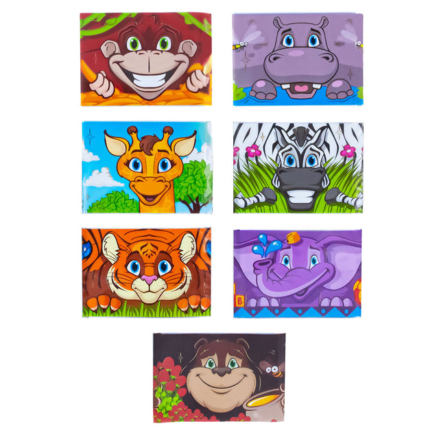 7 Jungle Animals Ukrainian Easter Egg Decorating Wraps Heat Shrink Sleeves in Multi color Rectangular