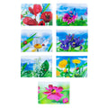 7 Spring Meadow Flowers Ukrainian Easter Egg Decorating Wraps Heat Shrink Sleeves in Multi color Rectangular