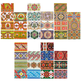 Set of 5 Sheets of Easter Egg Wraps (Decorate 35 Eggs) Heat Shrink Sleeves in Multi color Rectangular
