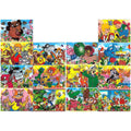 7 Cartoon Characters Ukrainian Easter Egg Decorating Wraps Heat Shrink Sleeves in Yellow color Rectangular