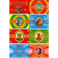 7 Orthodox Churches and Icons Easter Egg Decorating Wraps Heat Shrink Sleeves in Multi color Rectangular