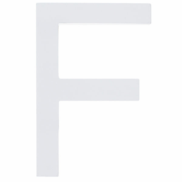 Arial Font White Painted MDF Wood Letter F (6 Inches) by BestPysanky
