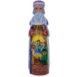 Santa over Nativity Scene Ukrainian Hand Carved Solid Wood Figurine 11 Inches in Multi color,  shape