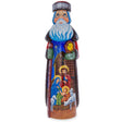 Nativity Scene Hand Carved Ukrainian Solid Wood Santa Figurine 11 Inches in Multi color,  shape