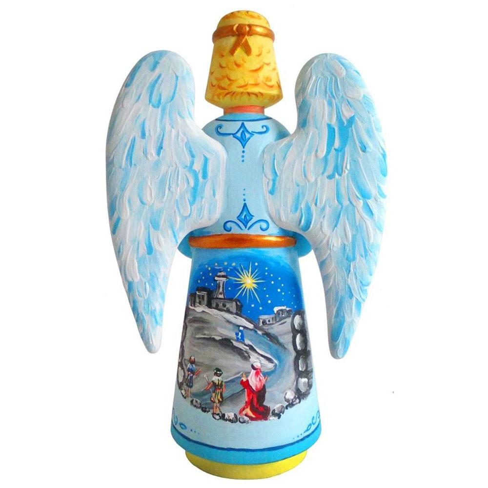 BestPysanky online gift shop sells Angel figurines, Carves Santa, Russian Santa, Wooden Carved Hand Painted Santa Claus figure figurine statuette decoration hand carved Russian Russia Ded Moroz
