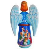BestPysanky online gift shop sells Angel figurines, Carves Santa, Russian Santa, Wooden Carved Hand Painted Santa Claus figure figurine statuette decoration hand carved Russian Russia Ded Moroz