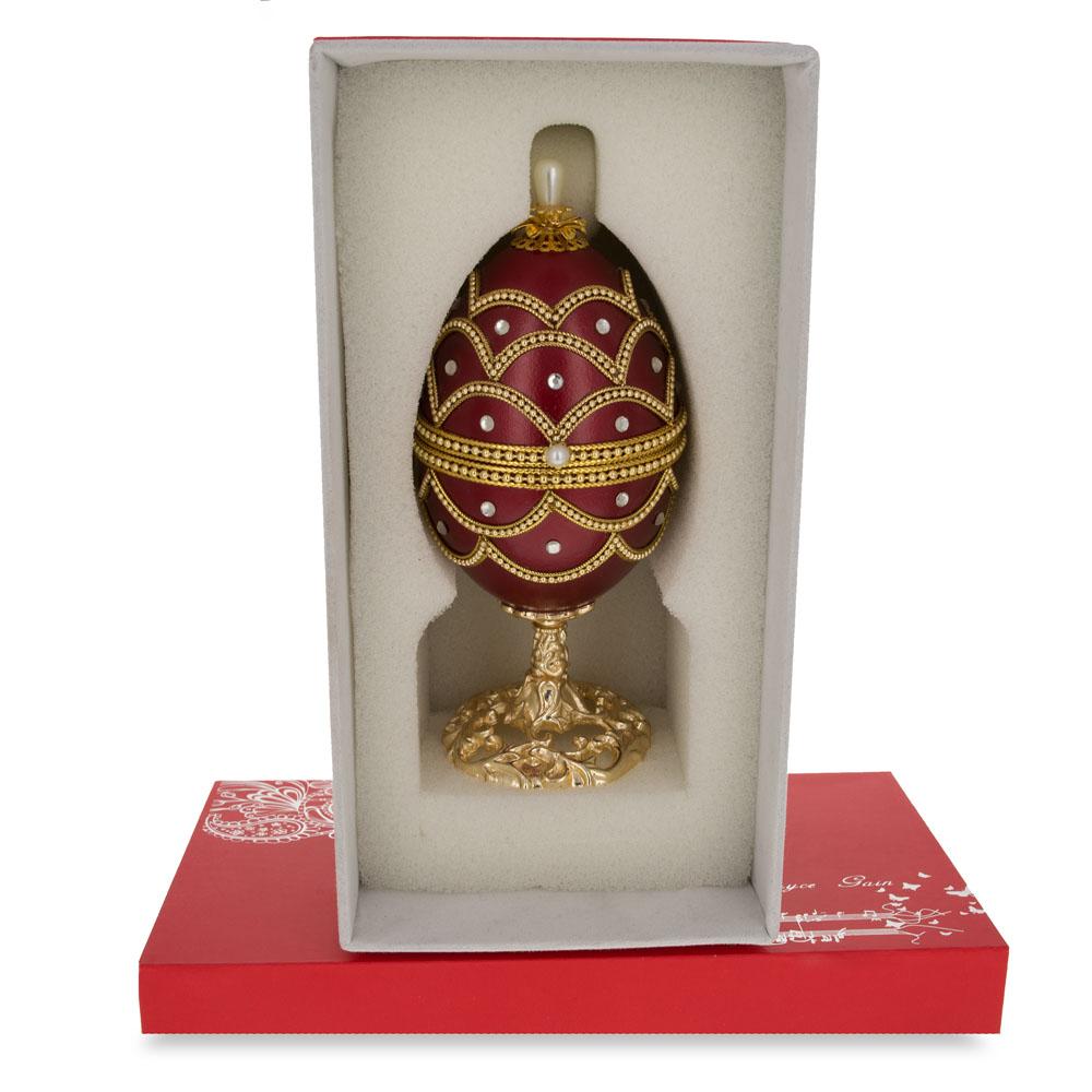 Shop Real Eggshell Royal Inspired Musical Easter Egg 5.4 Inches. Buy Royal Royal Eggs Inspired Musical Figurines Red Oval  for Sale by Online Gift Shop BestPysanky Faberge replicas Imperial royal collectible Easter egg decorative Russian inspired style jewelry trinket box bejeweled jeweled enameled decoration figurine collection house music box crystal value for sale real