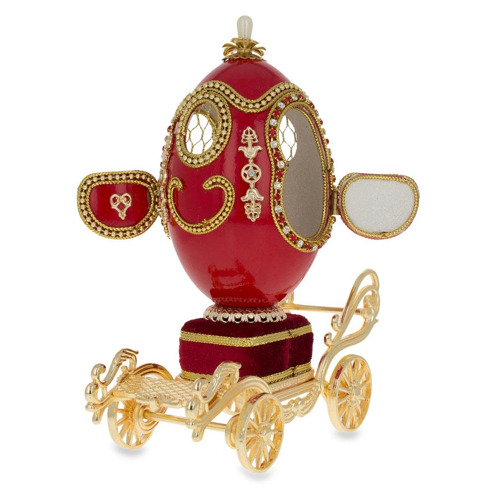 Royal Wedding Coach Musical Egg 7.1 Inches ,dimensions in inches: 6.4 x 7.74 x 5