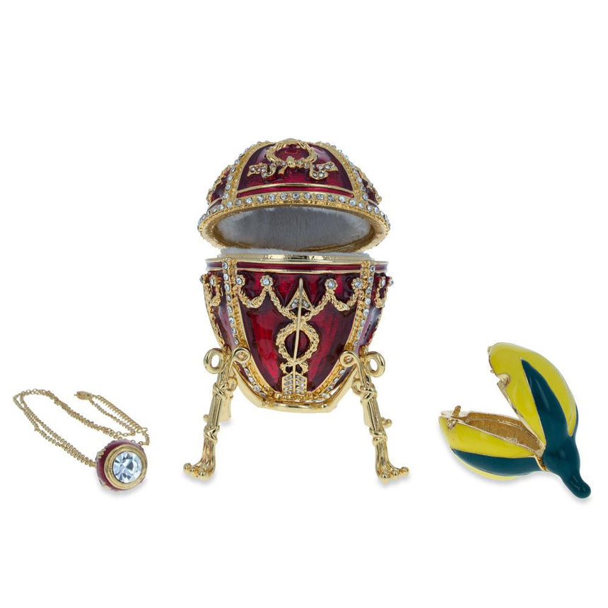 Shop 1895 Rosebud Royal Imperial Metal Easter Egg. Buy Royal Royal Eggs Imperial  Oval  for Sale by Online Gift Shop BestPysanky Faberge replicas Imperial royal collectible Easter egg decorative Russian inspired style jewelry trinket box bejeweled jeweled enameled decoration figurine collection house music box crystal value for sale real