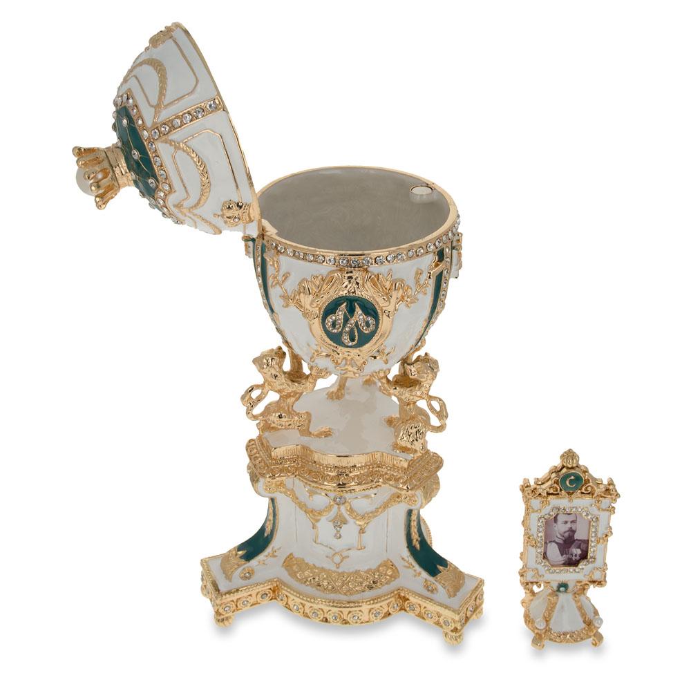 BestPysanky online gift shop sells Faberge replicas Imperial royal collectible Easter egg decorative Russian inspired style jewelry trinket box bejeweled jeweled enameled decoration figurine collection house music box crystal value for sale real