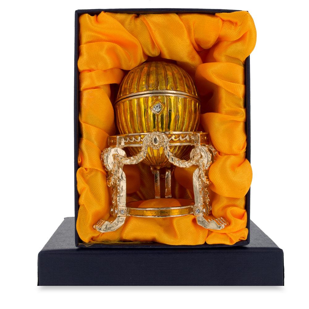 Shop 1887 Third Imperial Royal Imperial Easter Egg. Buy Royal Royal Eggs Imperial Gold Oval  for Sale by Online Gift Shop BestPysanky Faberge replicas Imperial royal collectible Easter egg decorative Russian inspired style jewelry trinket box bejeweled jeweled enameled decoration figurine collection house music box crystal value for sale real