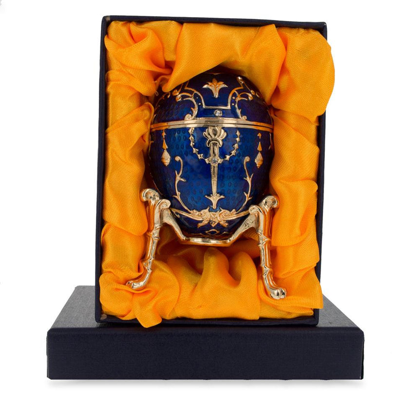 1912 Tsarevich Royal Imperial Easter Egg , dimensions in inches: 3.5 x 2.4 x 1.7