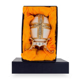 1890 Danish Palaces Royal Imperial Easter Egg in White , dimensions in inches:  x  x
