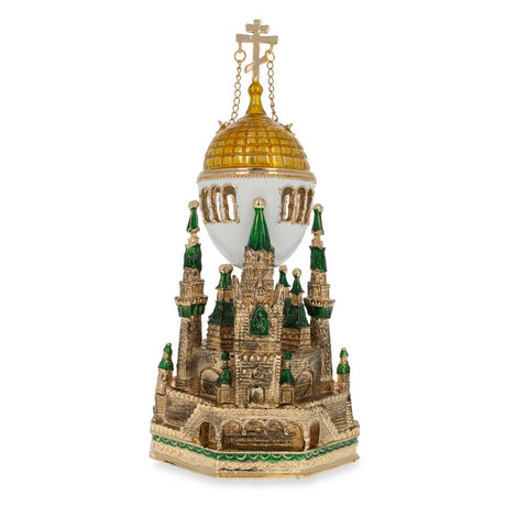 1906 Kremlin Musical Royal Imperial Easter Egg in Gold color,  shape