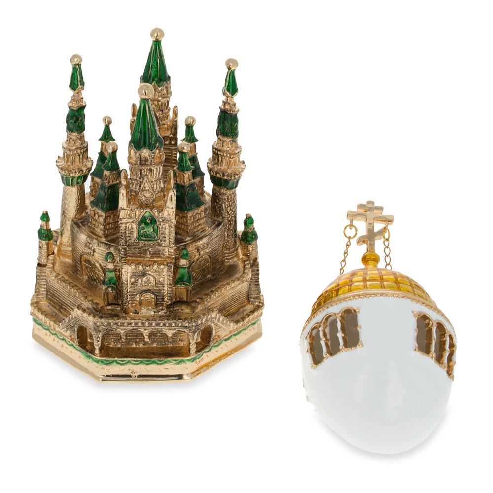 1906 Kremlin Musical Royal Imperial Easter Egg ,dimensions in inches: 6.6 x 4.39 x 3.2