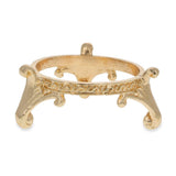 Wide Circle Gold Tone Metal Egg Stand Holder in Gold color