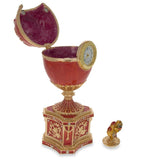 Shop 1904 Kelch Chanticleer Royal Imperial Easter Egg. Buy Royal Royal Eggs Imperial Pink  Pewter for Sale by Online Gift Shop BestPysanky Faberge replicas Imperial royal collectible Easter egg decorative Russian inspired style jewelry trinket box bejeweled jeweled enameled decoration figurine collection house music box crystal value for sale real