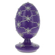 Wood 1906 Swan Royal Wooden Egg in Purple color Oval