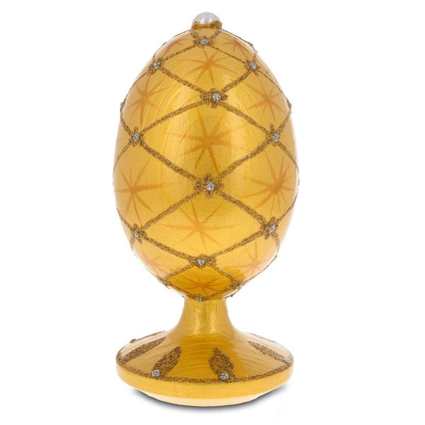 1897 Coronation Royal Wooden Egg in Gold color, Oval shape