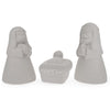 Ceramic Blank Unpainted White Ceramic Nativity Scene Christmas Figurines 3.3 Inches in White color