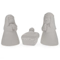 Blank Unpainted White Ceramic Nativity Scene Christmas Figurines 3.3 Inches in White color