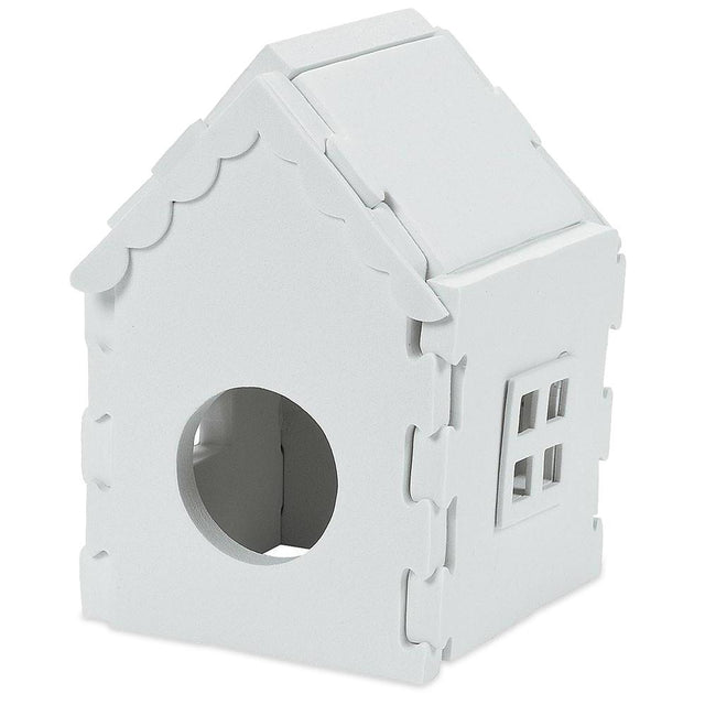 Styrofoam Unfinished Blank Foam Birdhouse Puzzle in White color